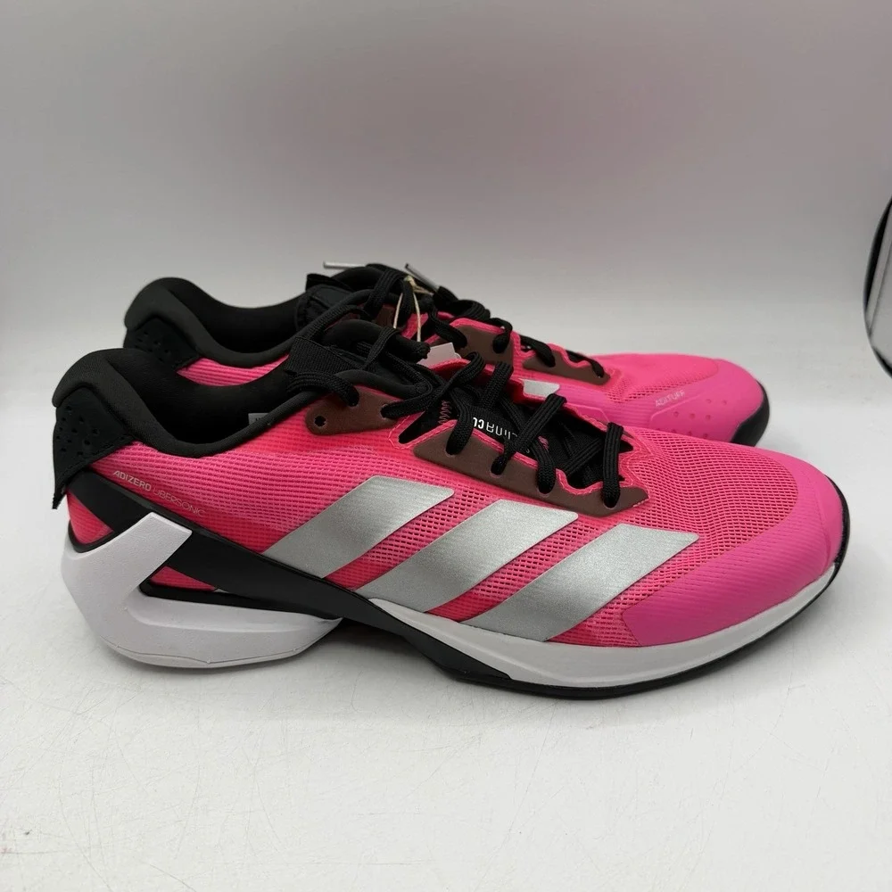 Adidas Adizero Ubersonic 5 Tennis Court Shoes Mens 9.5 Pink Black Sneaker JQ2901